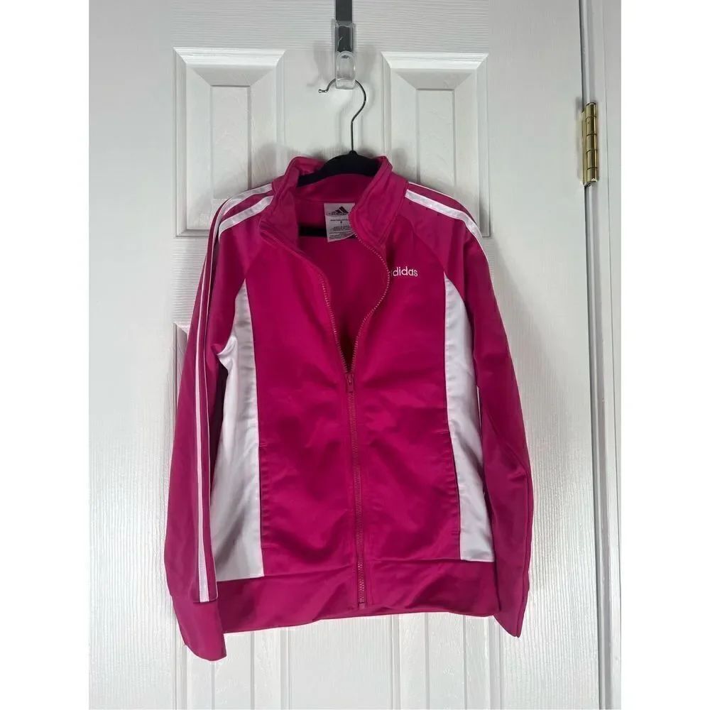 Adidas Girls Track Jacket Size 6 - Picture 1 of 3